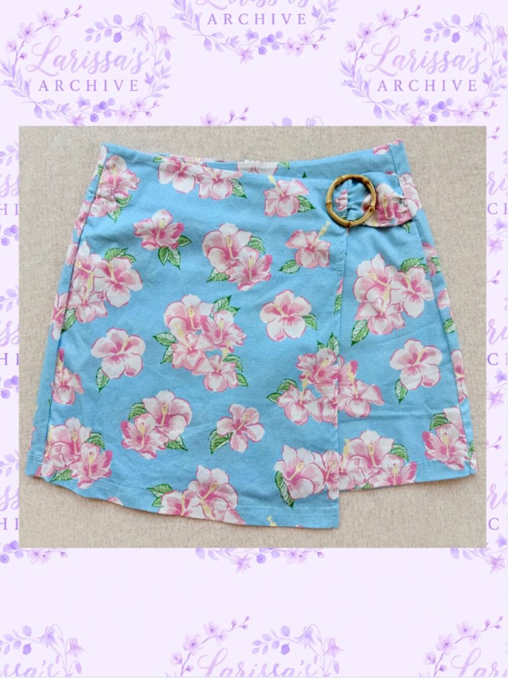 dELiA*s by Dolls Kill | "Long Hot Summer" Hibiscus Two-Piece Set | Size XS - Picture 13 of 16